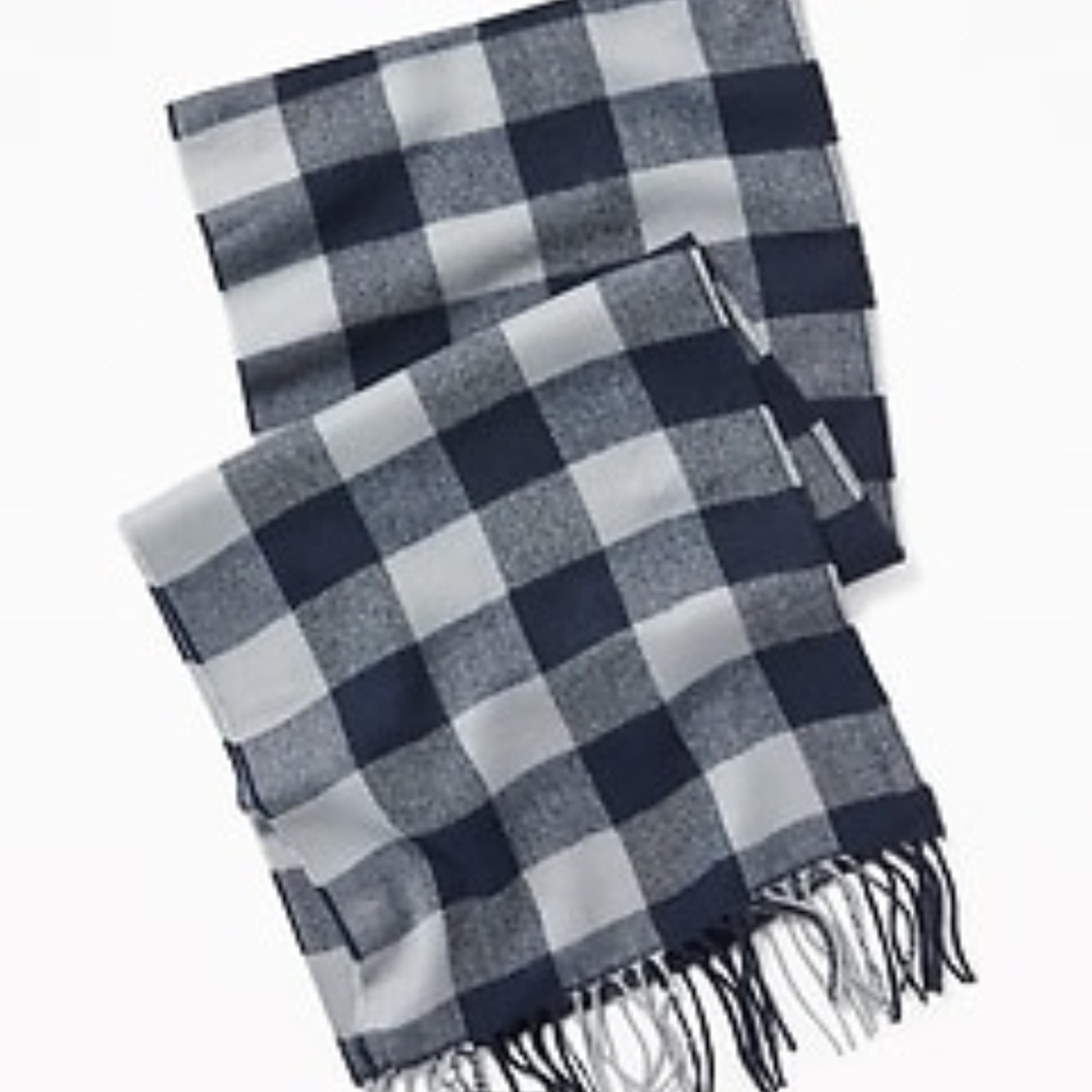 Old Navy Patterned Flannel Scarf New - Picture 1 of 2